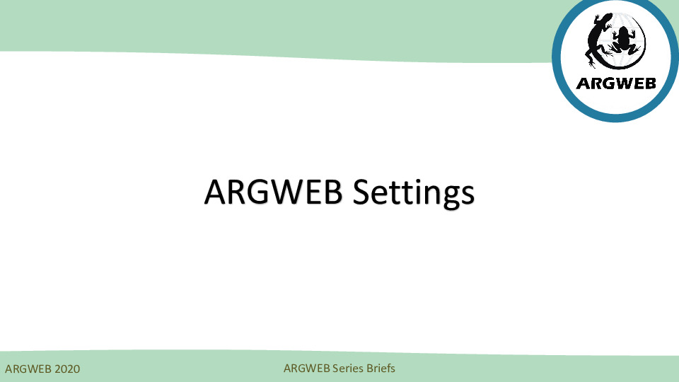 ARGWEB Settings